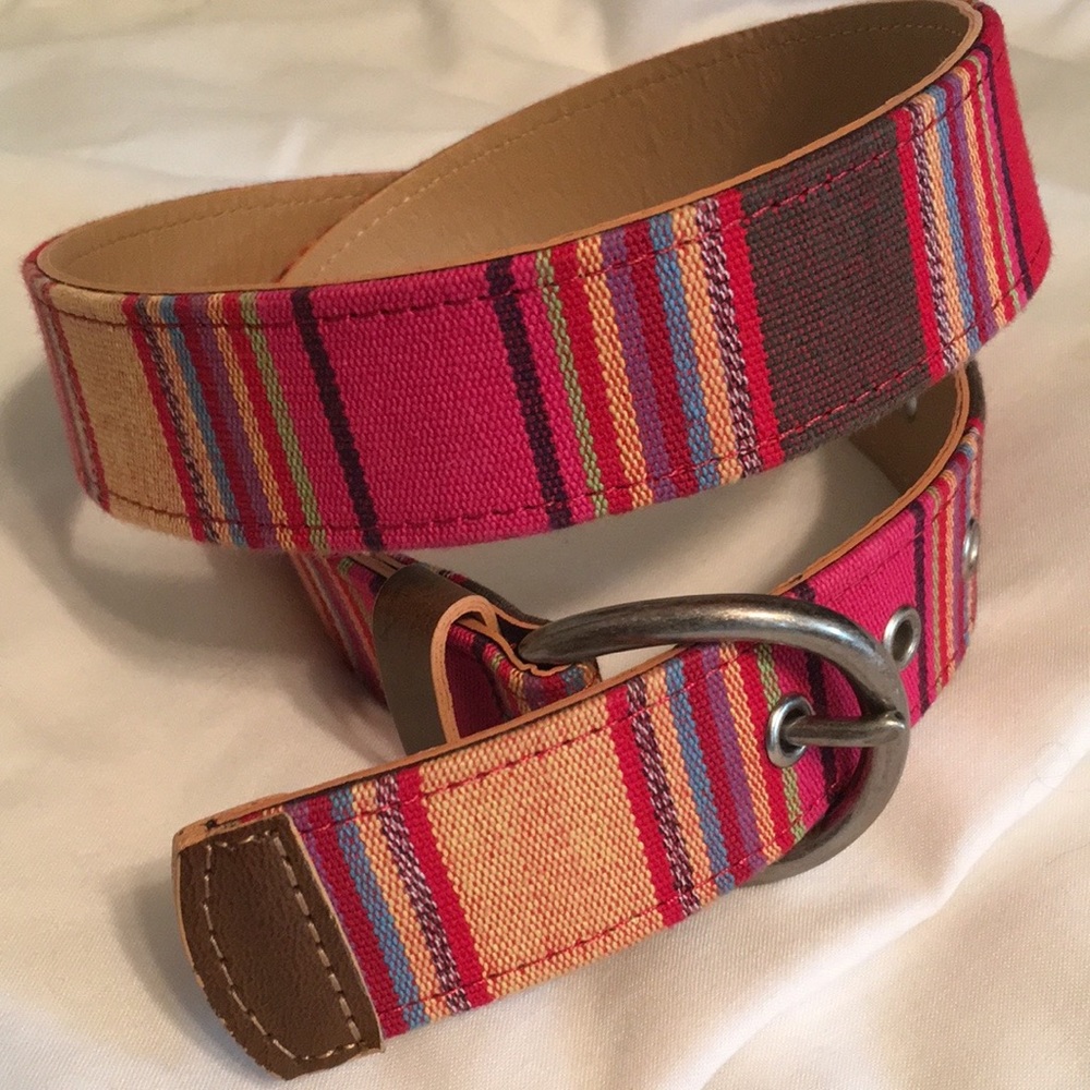Guatemalan Striped Serape Cotton Belt NWOT